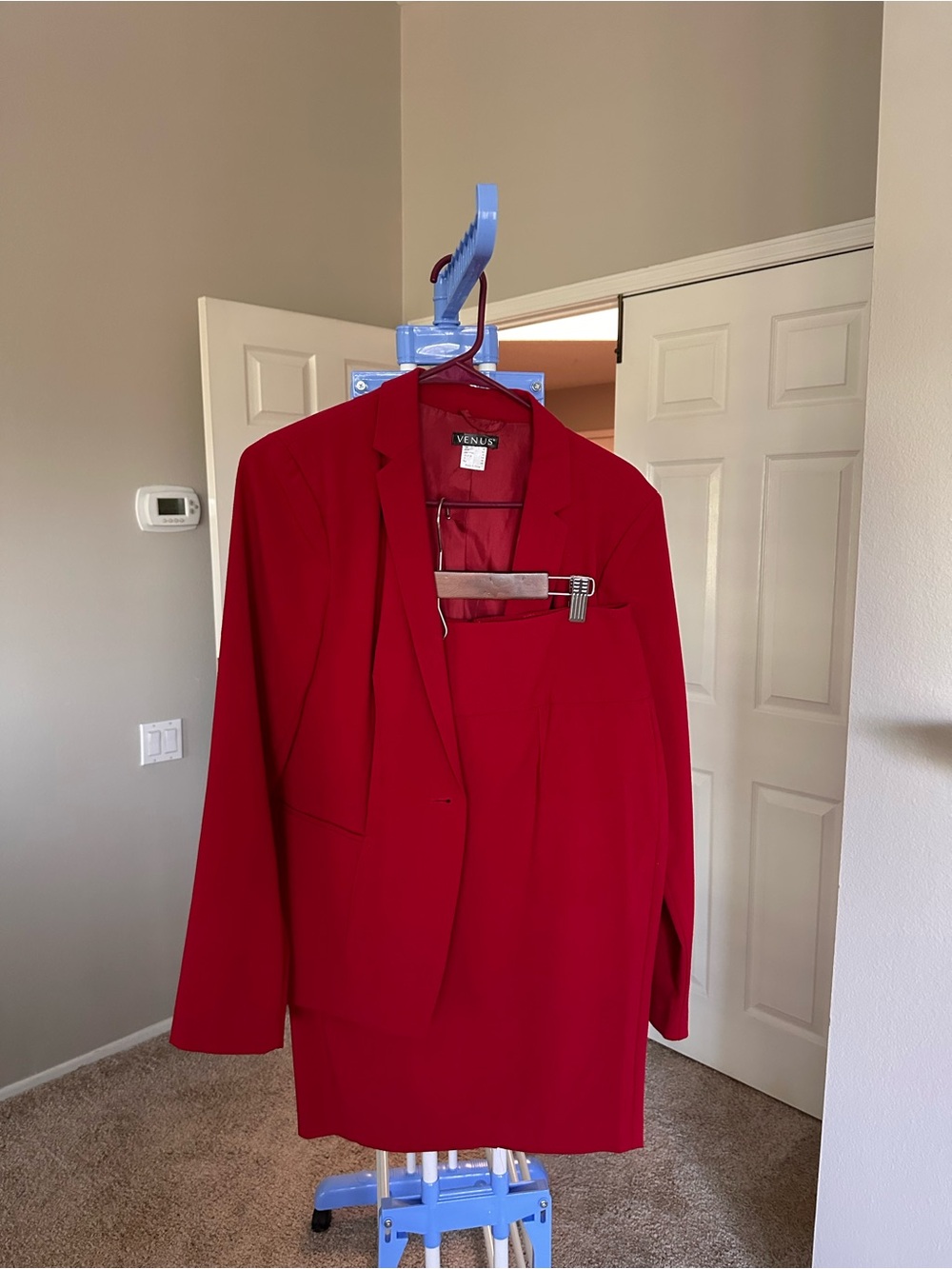VENUS Bold Red Women's Blazer Jacket